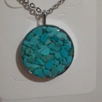 گردنبند رزینی سنگ و گل