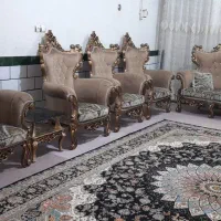 مبلمان ۹نفره درحد نو بدون پارگی همراه با جلو مبلی|مبلمان خانگی و میز عسلی|اهواز, زیتون کارمندی|دیوار