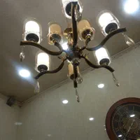 لوستر ۶شاخه برنج اصل