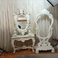 میز مدیریت ال ۲متر و اینه و کنسول در حد نو