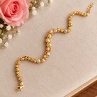 دستبندطلا.البرنادو.۸ گرم.ترکیبی از سه رنگ