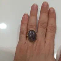 انگشتر نقره نگین عقیق کبود