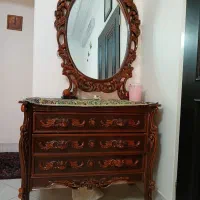 تخت میز آرایش چوب راش|تخت و سرویس خواب|قم, بکایی|دیوار