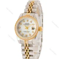 ساعت رولکس زنانه دو رنگ طلایی نگین دار|ساعت|خمینی‌شهر, |دیوار