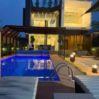 اجاره ویلا استخردار روباز چهارفصل نوساز لوکس مدرن