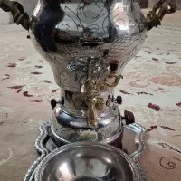 سماورگازی مارک شفق همراه سینی وکاسه