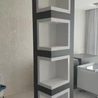 دکور کابینت طوسی سفید