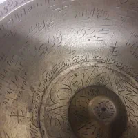 کاسه های برنجی دعا نویس قدیمی 2تا قطر19 و17سانت|کلکسیون اشیاء عتیقه|ساری, |دیوار