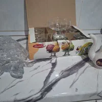 بستنی خوری ،میوه خوری،پارچ، کریستال