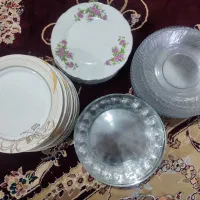 بشقاب برنج خوری چینی و کریستال