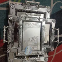 سرویس سه تیکه ای سینی استیل