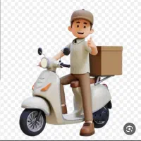 پیک موتوری جوان برای رستوران