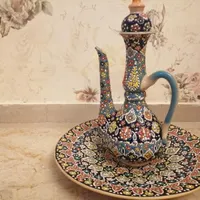 گلاب پاش و سینی سفالی طرج برجسته|صنایع دستی و سایر لوازم تزئینی|تهران, شهرک طالقانی|دیوار