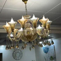 لوستر کریستال ۱۲ شعله در حد نو