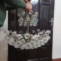 لوستر با گوی کریستالی سالم