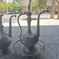 آفتابه لگن مسی تاس حمام مجمع مسی قدیمی عتیقه|کلکسیون اشیاء عتیقه|مشهد, دانشجو|دیوار