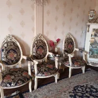 مبلمان سلطنتی ۹نفره تر تمیز رنگ استخوانی|مبلمان خانگی و میز عسلی|اسلام‌شهر, مظفریه|دیوار