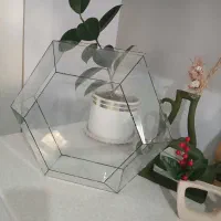 گلدان شش ضلعی شیشه ای