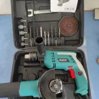 دریل چکشی و مینی فرز(سنگ جت) باهم