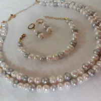 مروارید اصل رنگ طوسی. کمیاب طبیعی دریا