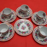 قهوه خوری گل ترمه داخل گلدار قدیمی