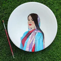 نقاشی چهره روی سفال مناسب هدیه،دکور منزل و محل کار|تابلو، نقاشی، عکس|لاهیجان, انقلاب|دیوار