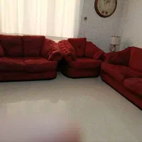 مبل ترک اصل 7 نفره زرشکی سالم