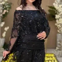 لباس کوردی مشکی باکلاه