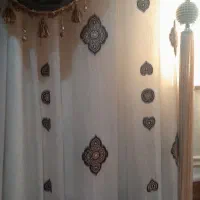 پرده سه تیکه مخمل وحریر