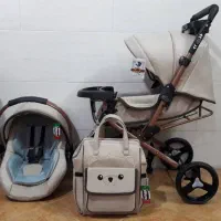 سرویس کالسکه 3 تیکه چیکو سیسمونی و عروسک شکیبا|کالسکه و لوازم جانبی|کرمان, |دیوار