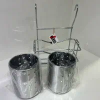 جای قاشقی آویز دوقلو استیل|آبچکان و نظمدهنده ظروف|تبریز, |دیوار