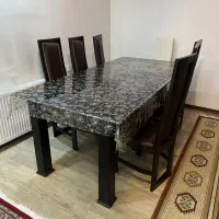 میز ناهار خوری شیشه ای ۸ نفره