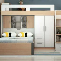 تخت خواب دو طبقه مدل شهر کودک تختخواب سیسمونی|تخت و سرویس خواب|تبریز, |دیوار