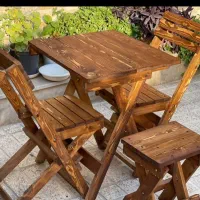 میز و صندلی تاشو چوبی درجه یک|میز و صندلی غذاخوری|رودسر, |دیوار