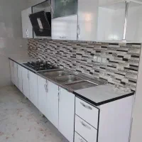 کابینت آماده فلزی MDF مناسب نصب سریع ۶ متر