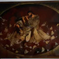 تابلو معرق لیلی و مجنون استاد فرهمند