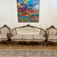 مبل استیل ۷ نفره چوب اصل سالم‌|مبلمان خانگی و میز عسلی|تهران, حکیمیه|دیوار