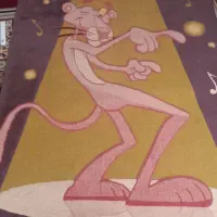 فرش کودک ماشینی پلنگ صورتی ۴ متری