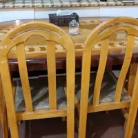 میزناهارخوری چوبی ۶نفره با ۴صندلی