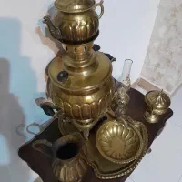 سماورذغالی برنجی ۶لیتری بامهرروس|سماور، چای‌ساز، قهوه‌ساز|فردیس, فردیس|دیوار