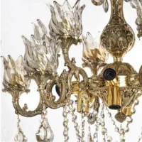 لوستر ۶ شاخه دوبل با ۲۴ شعله|لوستر و چراغ آویز|اراک, |دیوار