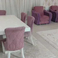 مبل هشت نفره باکس دارتخت شوومیزغذاخوری6نفرمیز عسلی|مبلمان خانگی و میز عسلی|مشگین شهر, |دیوار