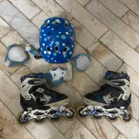 اسکیت در حدنو با لوازم ایمنی