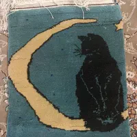 تابلو فرش گربه