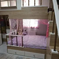 سرویس کامل تخت دو طبقه+ کتابخانه میز تحریر جدا