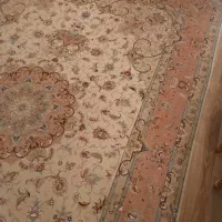 فرش دستباف تبریز گل و چله ابریشم ۵۰ رج