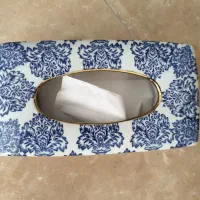 جای دستمال کاغذی چینی طرح داماس