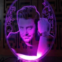 تندیس چهره چراغ خواب ۱۶رنگ موزیکال هدیه ماندگار