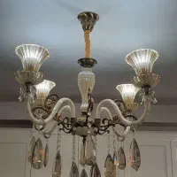 لوستر کریستال شیشه ای|لوستر و چراغ آویز|کرج, محمود آباد|دیوار