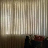 پرده حریر ساده و دستک پرده|پرده، رانر، رومیزی|مشهد, جانباز|دیوار